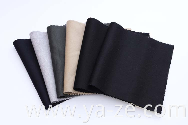 Factory directly wholesale Woven woolen double-faced fleece manufacturer plain fabric for clothing